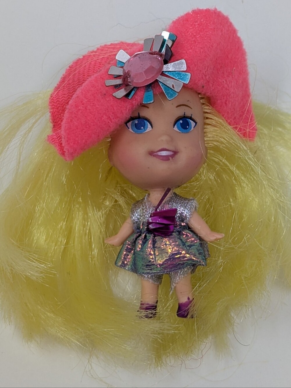 Tyco Little Kiddle Doll Vintage Yellow Hair Pink Hat